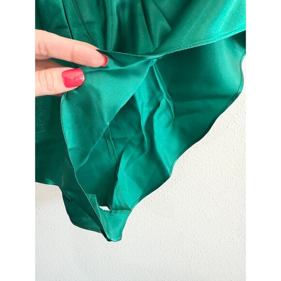 80s NOS Emerald Green Silky Cami Sleep Set size medium - Picture 11 of 14